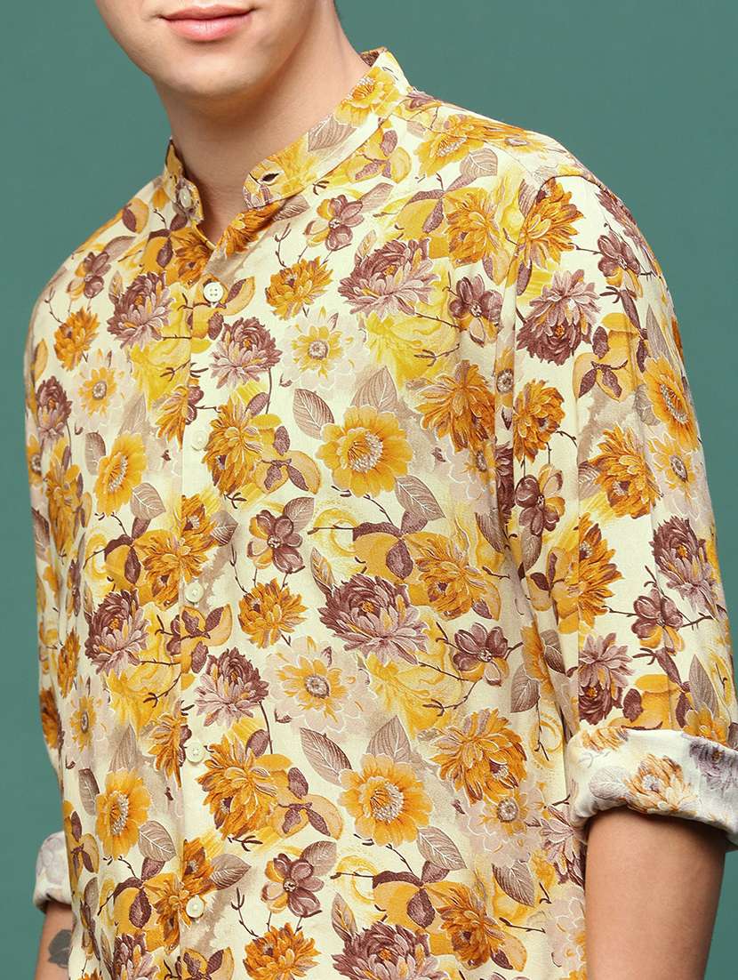 men long sleeve printed casual shirt - 21514799 -  Standard Image - 5