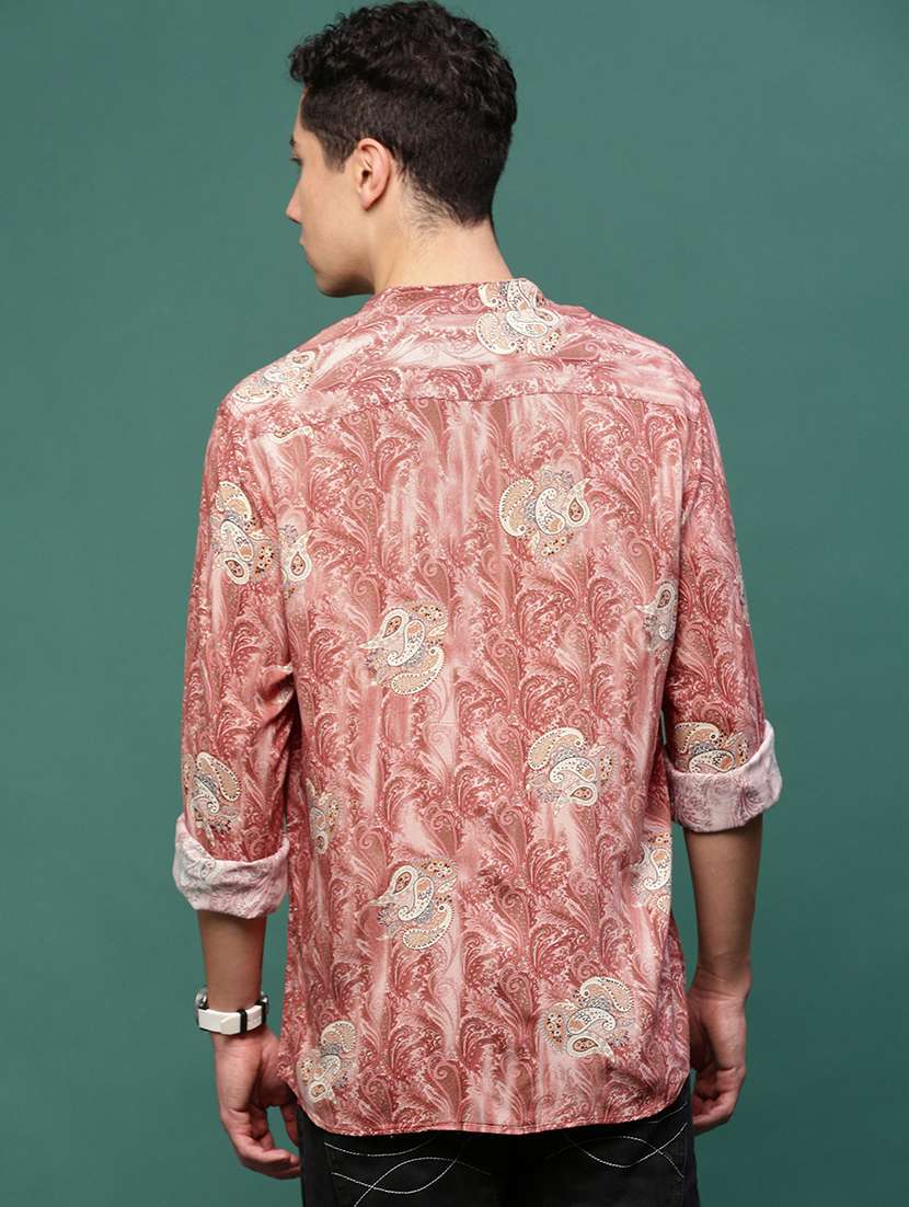 men long sleeve printed casual shirt - 21514802 -  Standard Image - 3