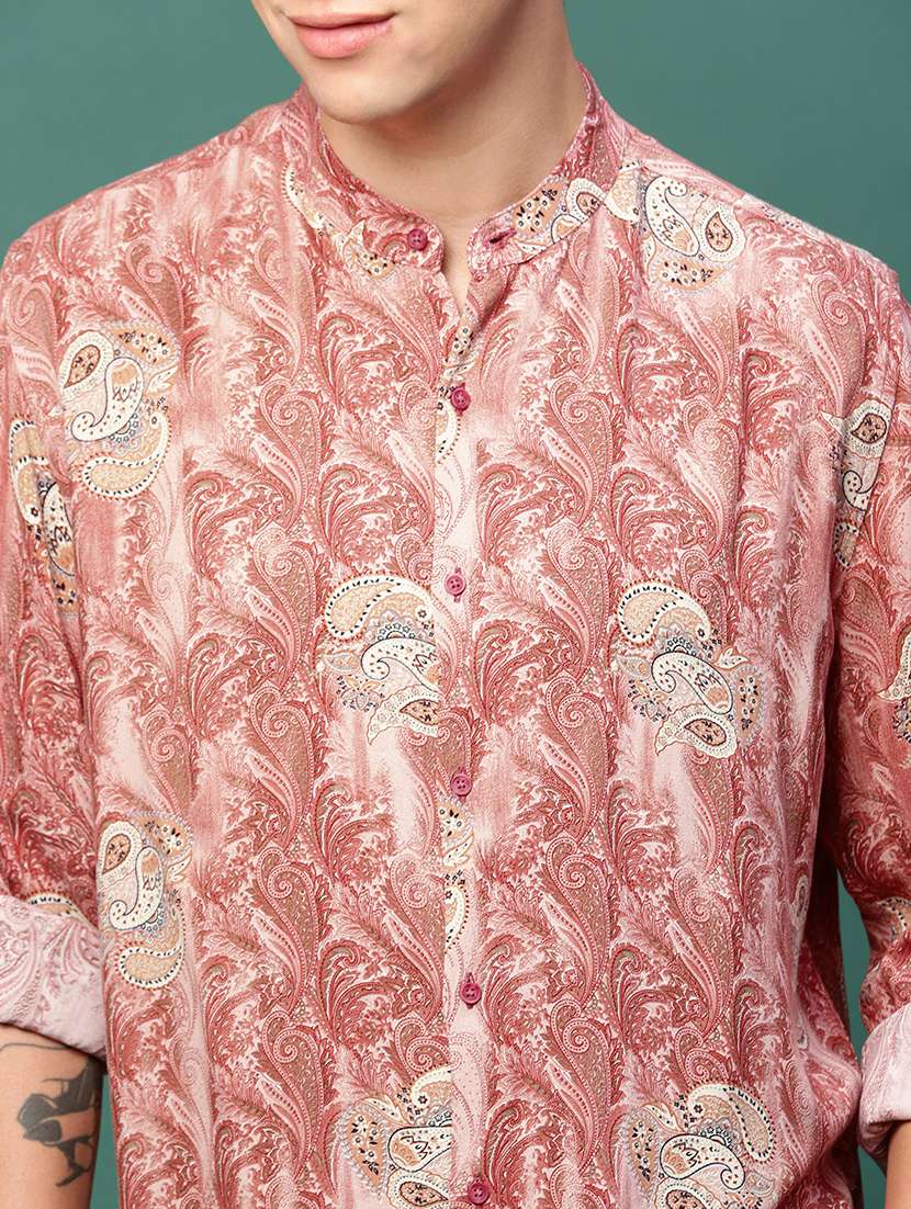 men long sleeve printed casual shirt - 21514802 -  Standard Image - 5