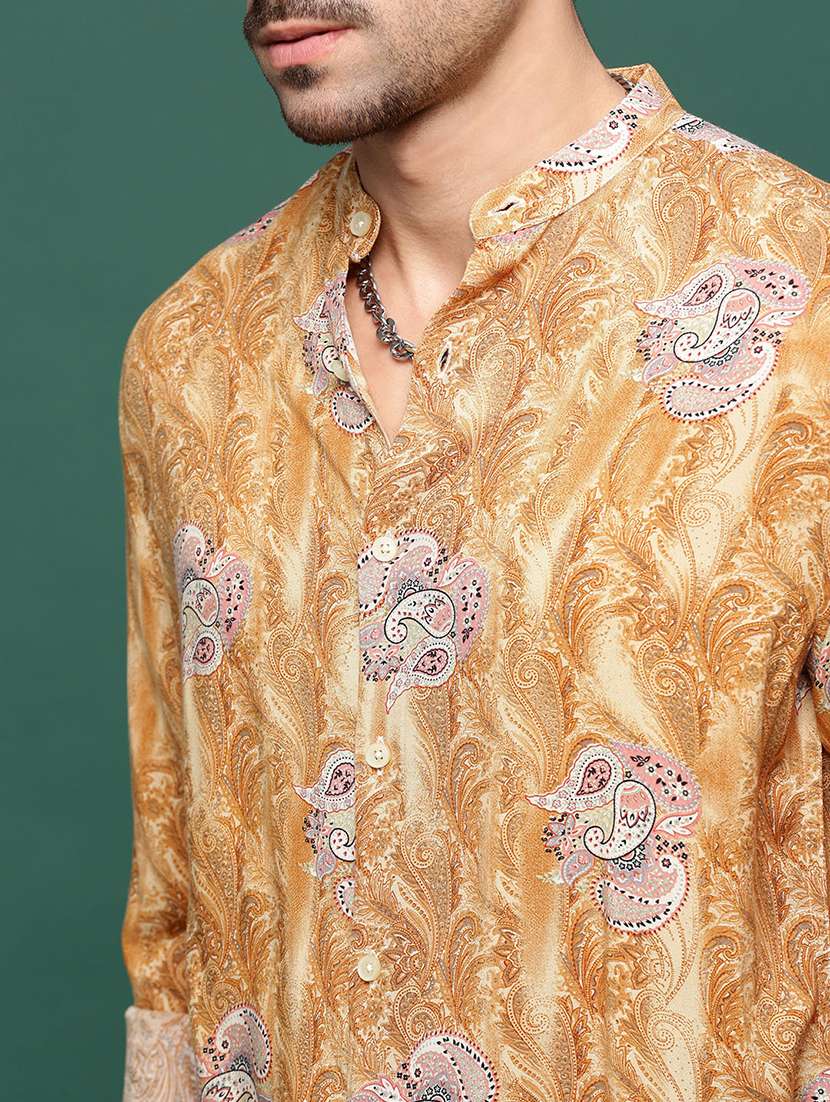 men paisley long sleeves casual shirts - 21514803 -  Standard Image - 5