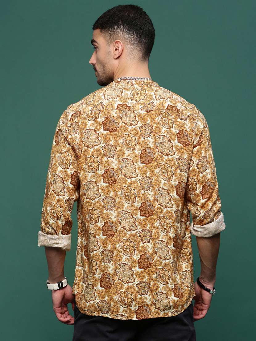 men long sleeve printed casual shirt - 21514804 -  Standard Image - 3