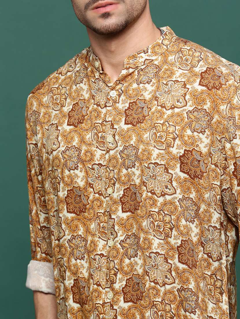 men long sleeve printed casual shirt - 21514804 -  Standard Image - 5