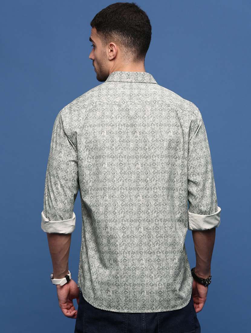 men long sleeve printed casual shirt - 21514805 -  Standard Image - 3