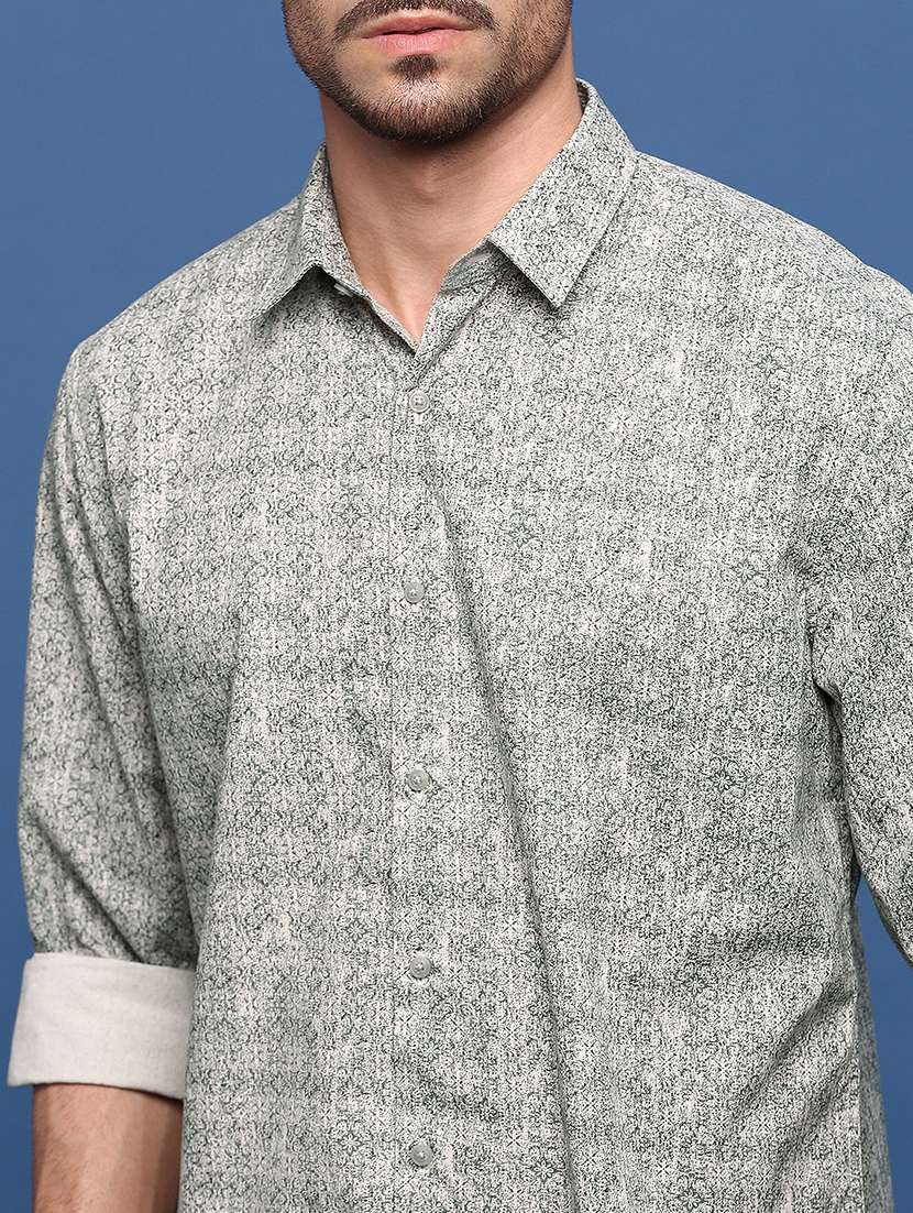men long sleeve printed casual shirt - 21514805 -  Standard Image - 5