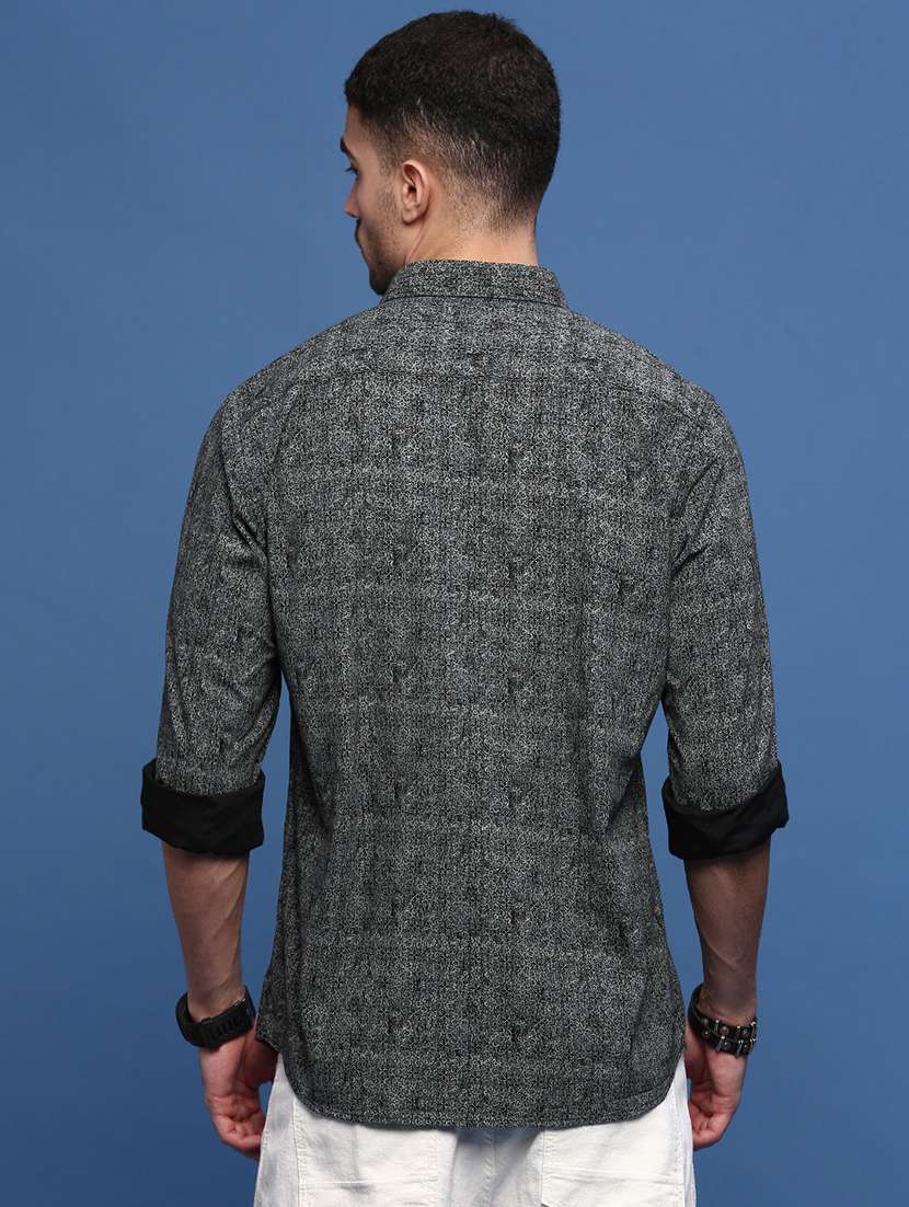 men collared printed casual shirt - 21514807 -  Standard Image - 3