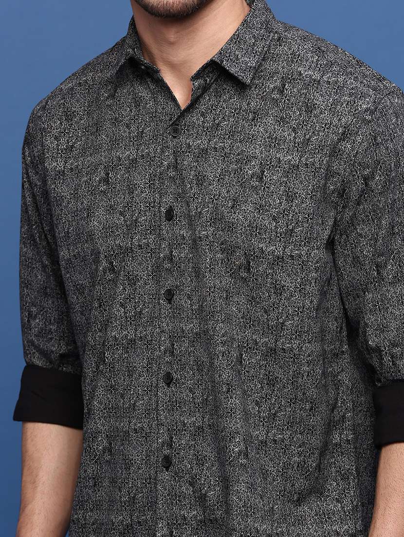 men collared printed casual shirt - 21514807 -  Standard Image - 5