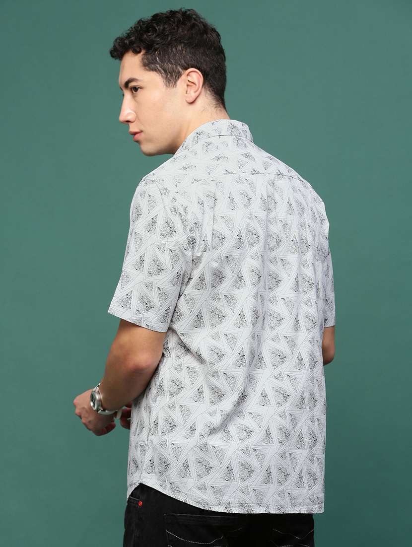 men collared printed casual shirt - 21514823 -  Standard Image - 3