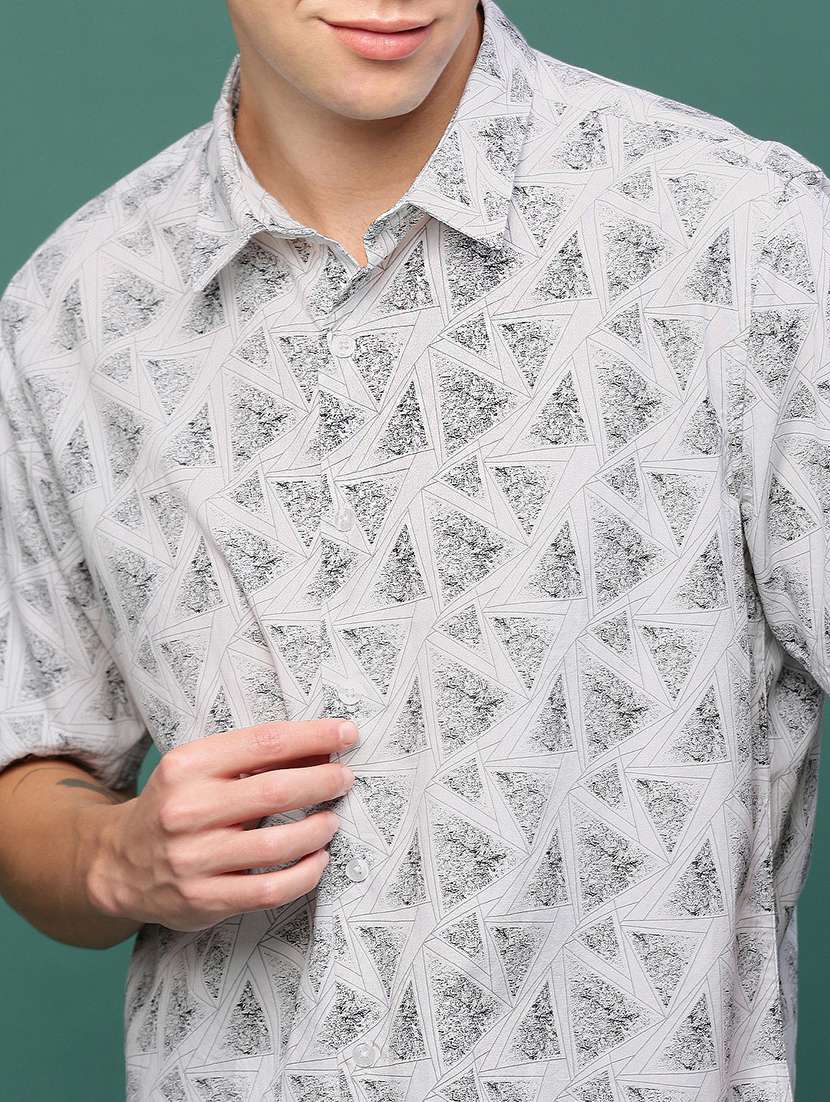 men collared printed casual shirt - 21514823 -  Standard Image - 5