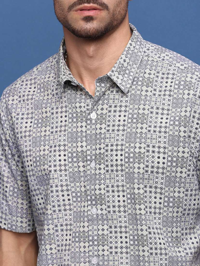 men collared printed casual shirt - 21514825 -  Standard Image - 5