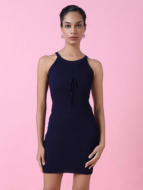 women navy blue solids bodycon dress - 21514862 -  Standard Image - 0