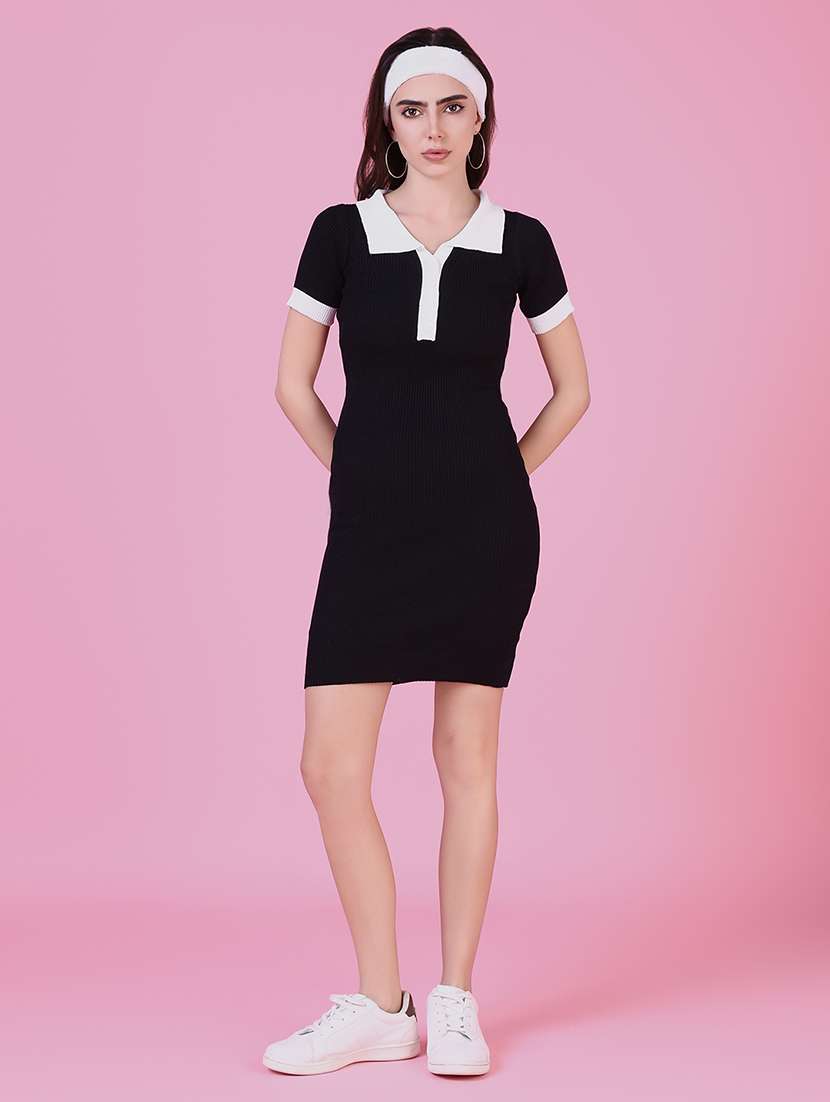 women short sleeve self-designed bodycon dress