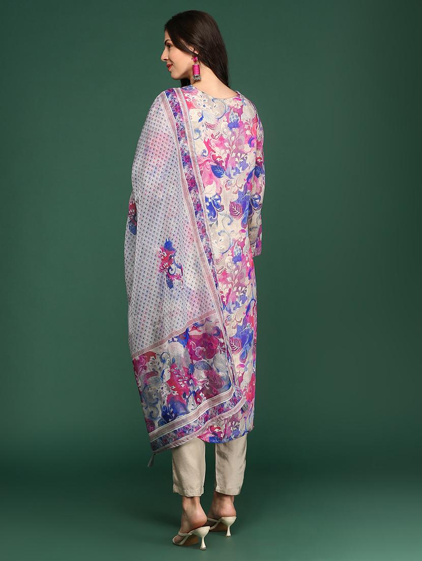 women multi color printed kurta pant set with dupatta - 21514918 - Standard Image - 3