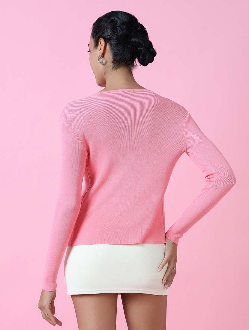 women pink acrylic regular shrug - 21514941 -  Standard Image - 3