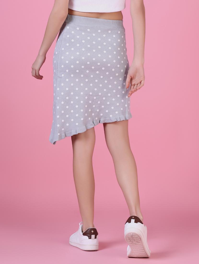 women grey acrylic asymmetric skirt - 21514953 - Standard Image - 3