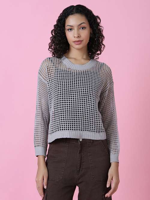 women crochet long sleeves top - 21514966 -  Standard Image - 0