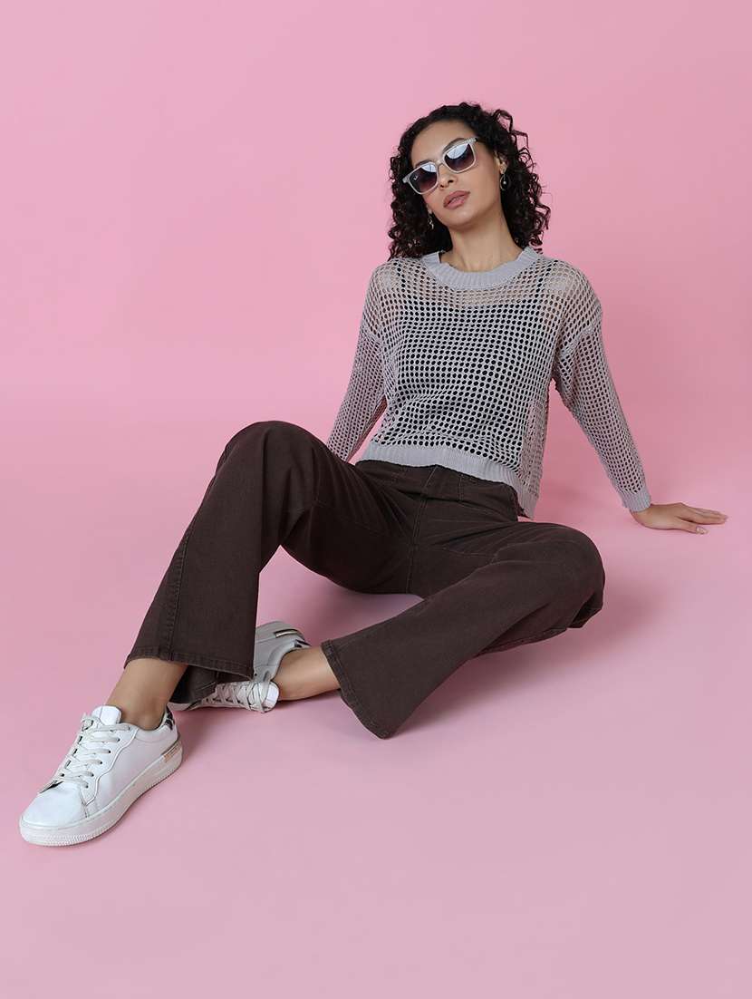 women crochet long sleeves top - 21514966 -  Standard Image - 5