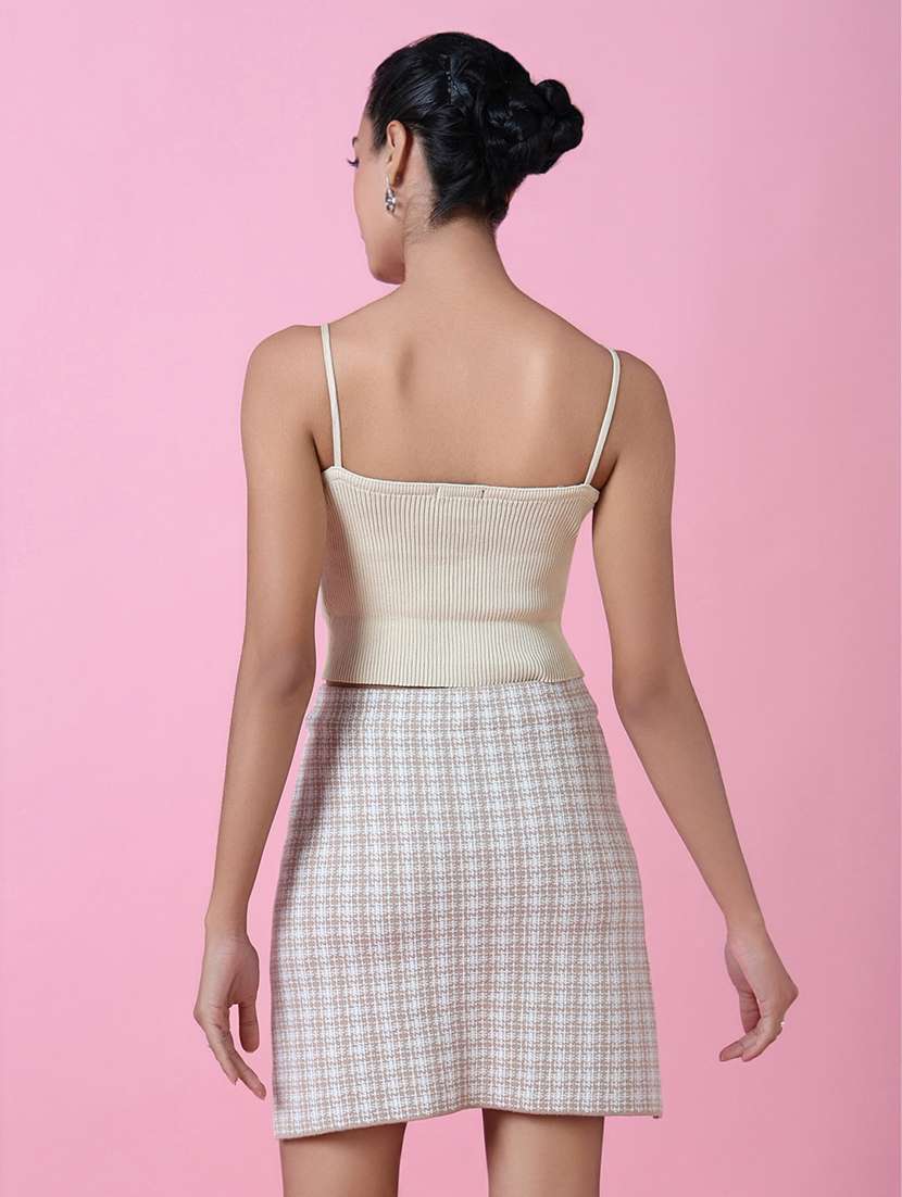 women beige self-designed regular top - 21514980 -  Standard Image - 3