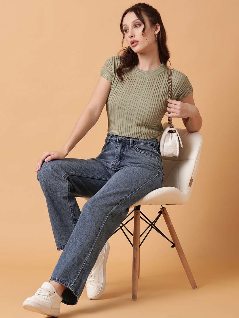 women green self-designed crop top - 21514983 -  Standard Image - 5