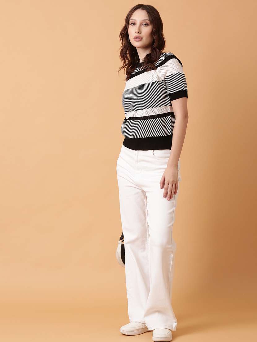 women black crochet regular top - 21514985 -  Standard Image - 5