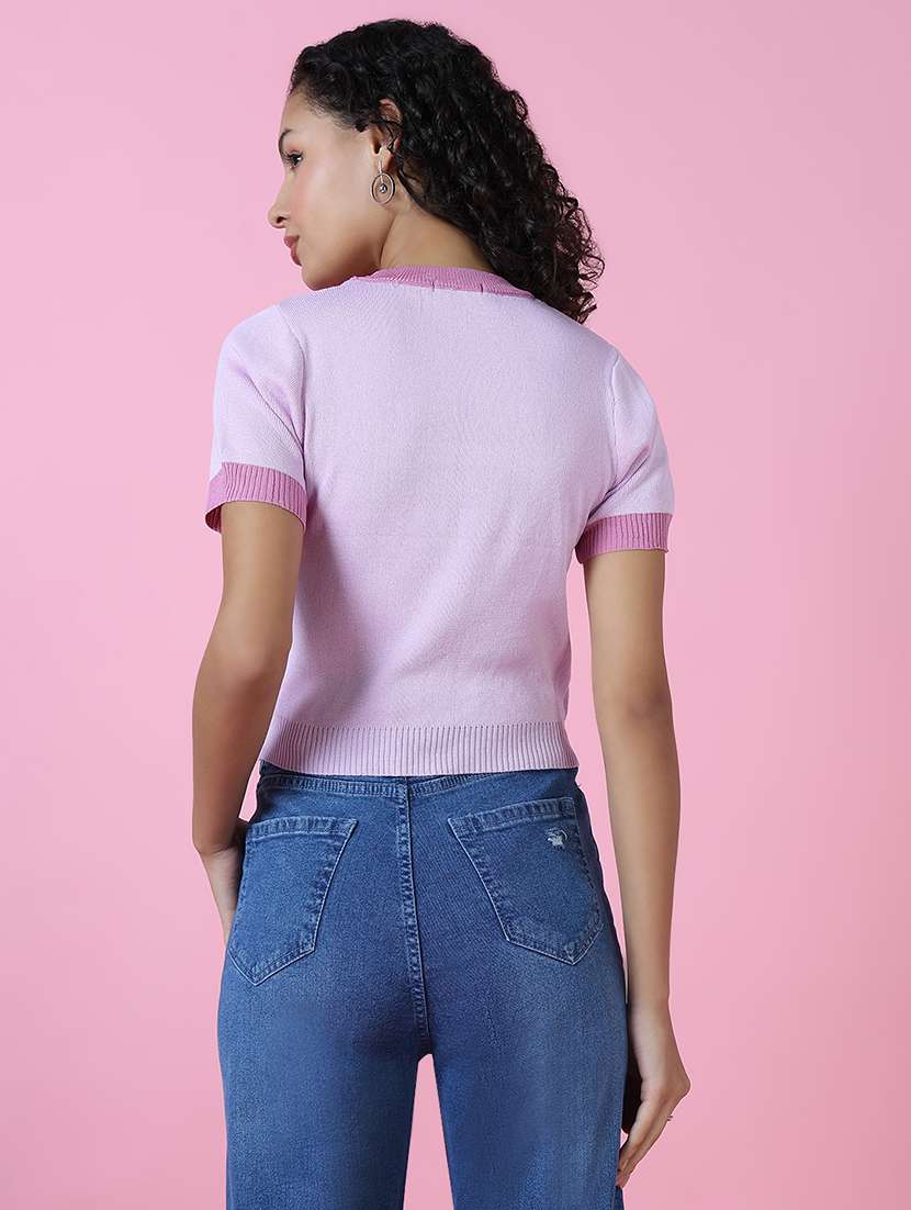 women short sleeve self-designed regular top - 21514992 -  Standard Image - 3