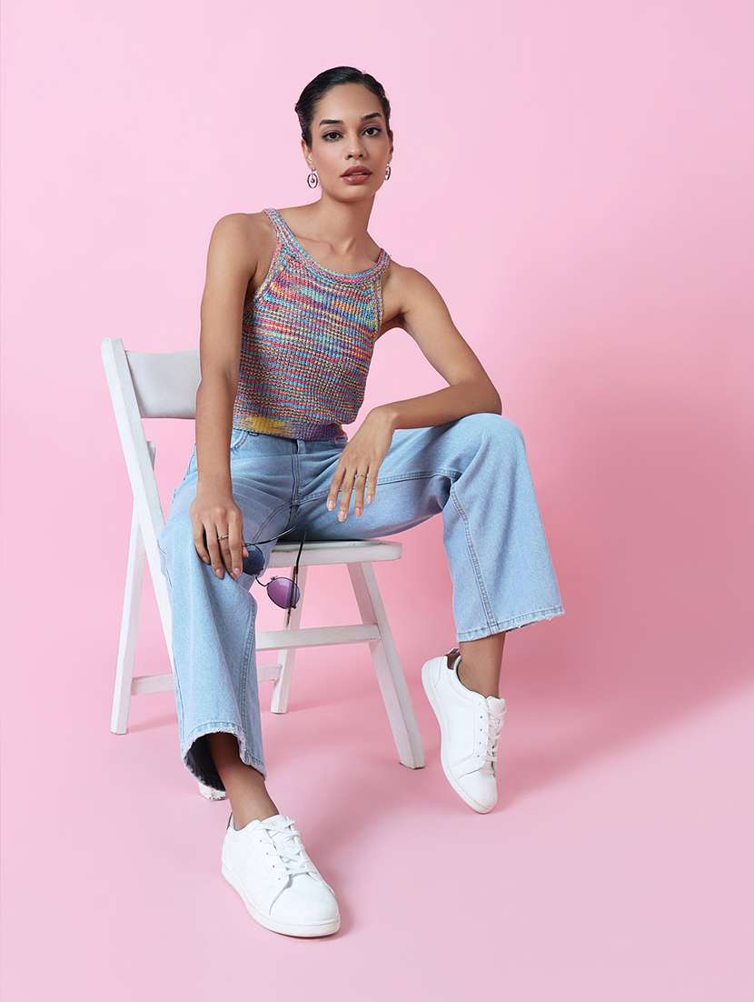 women sleeveless self-designed regular top - 21514994 -  Standard Image - 5