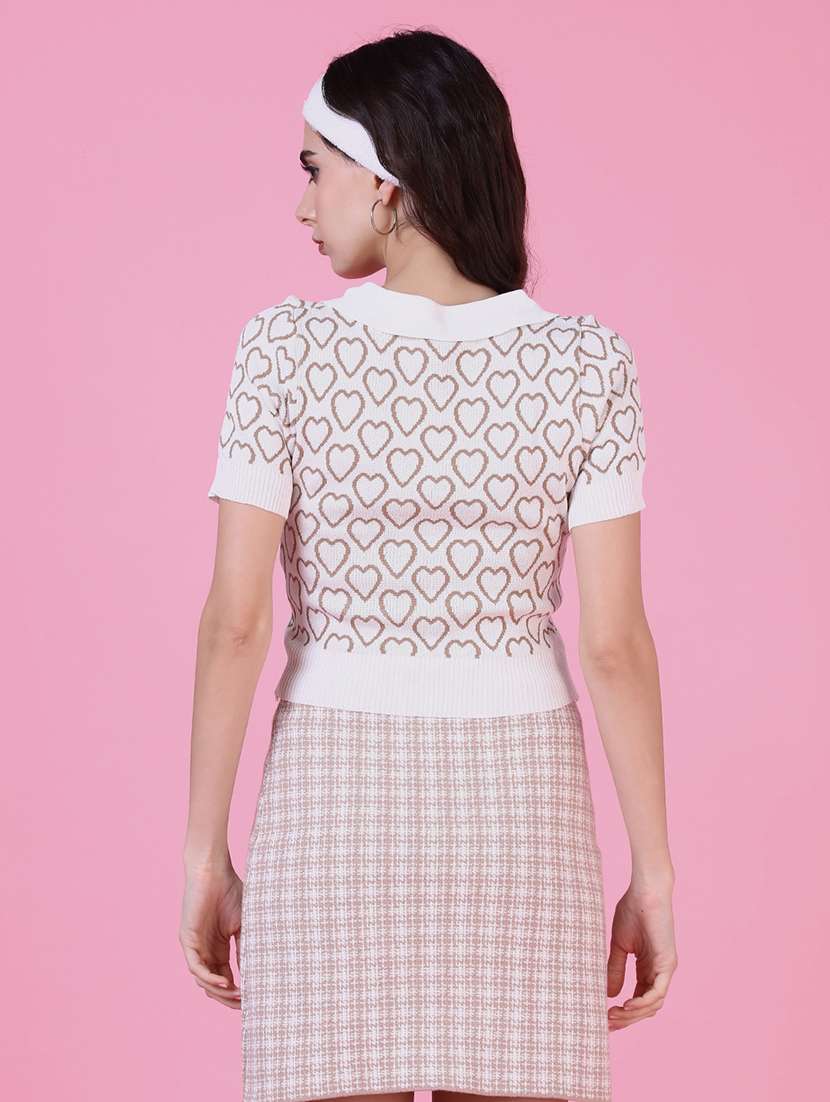 women white self-designed crop top - 21515002 -  Standard Image - 3