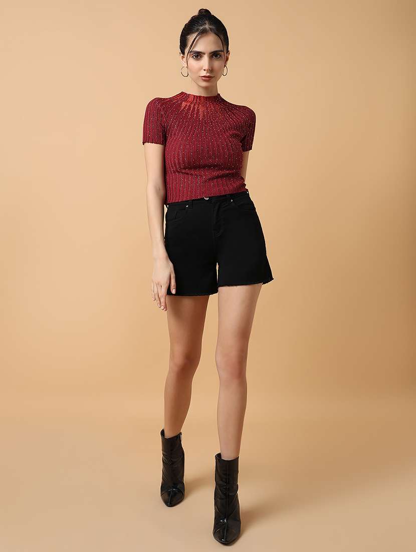 women short sleeve self-designed crop top - 21515077 -  Standard Image - 5