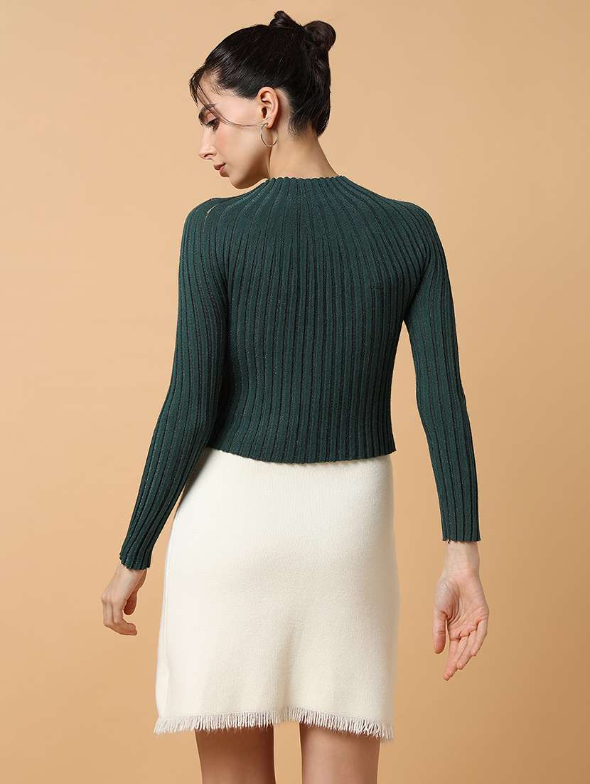 women green self-designed regular top - 21515082 -  Standard Image - 3