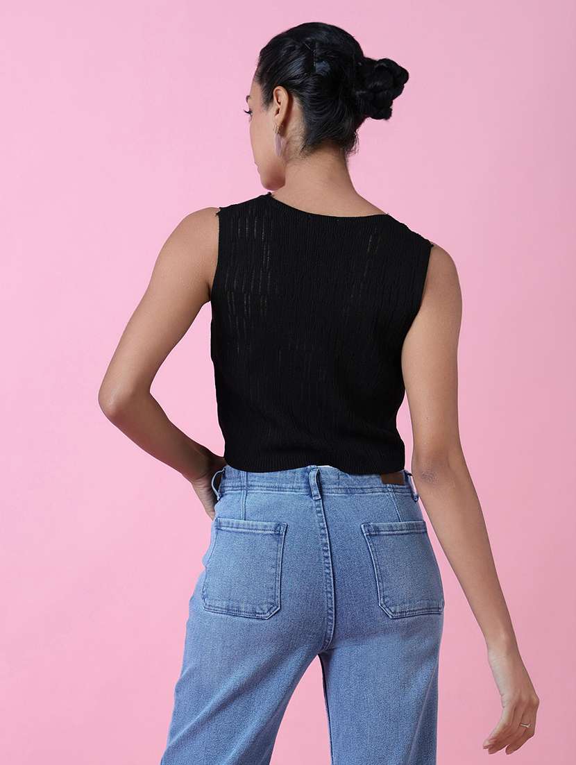 women black self-designed crop top - 21515106 -  Standard Image - 3
