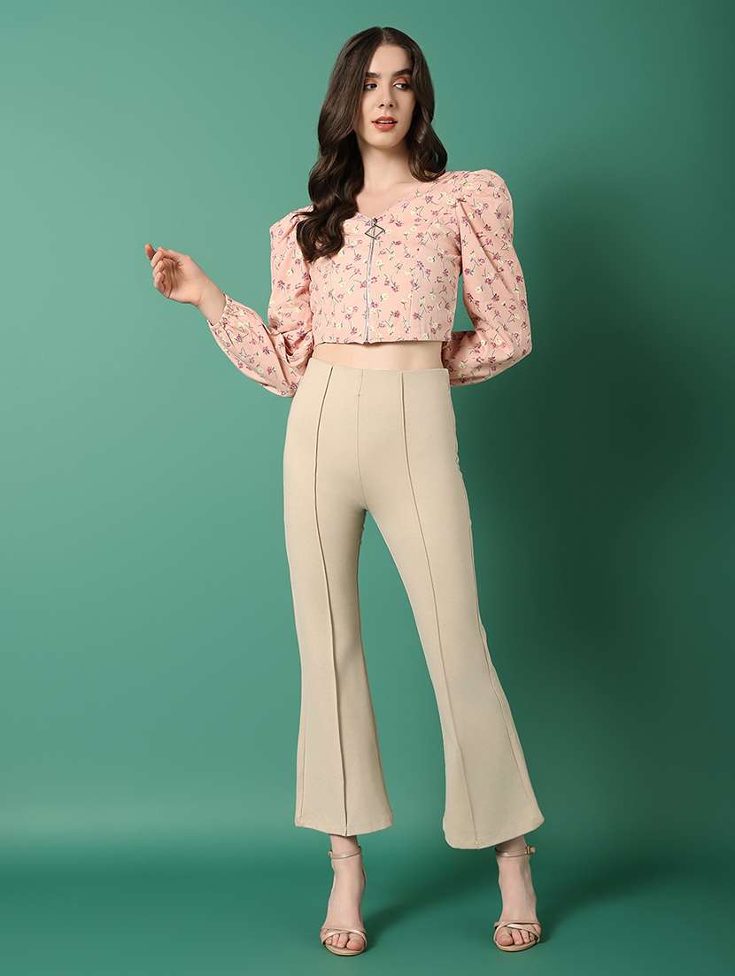 women pink floral printed crop top - 21515114 -  Standard Image - 5