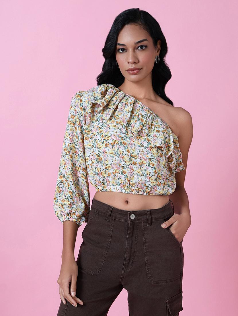 women floral printed crop top - 21515121 - Zoom Image - 0