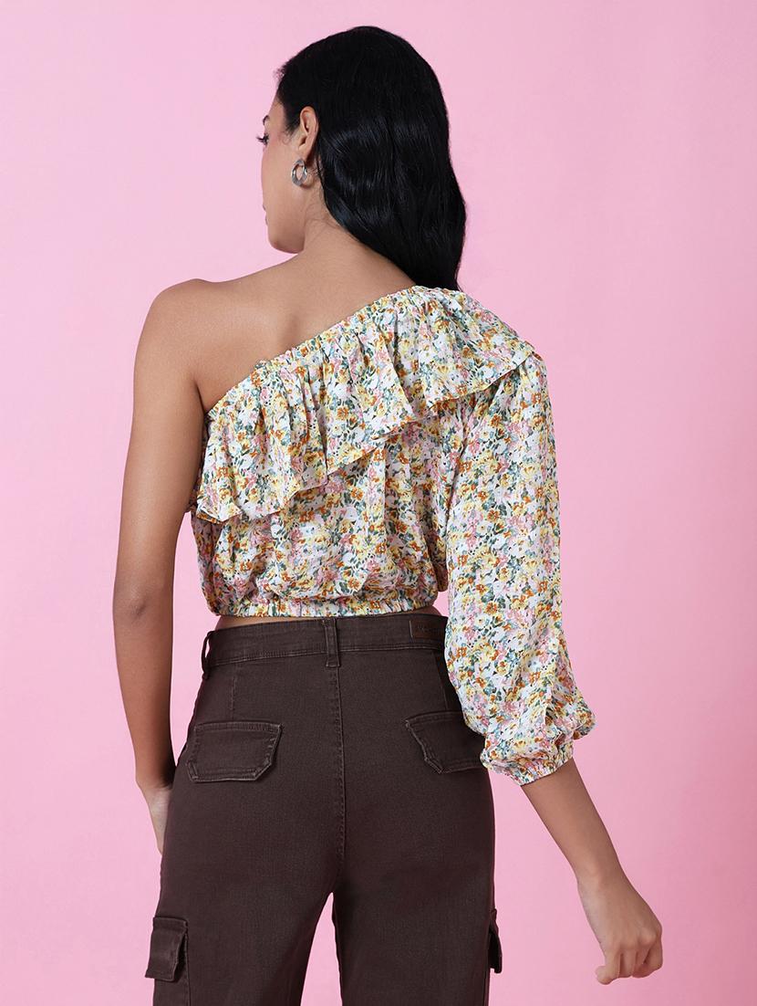 women floral printed crop top - 21515121 - Standard Image - 3