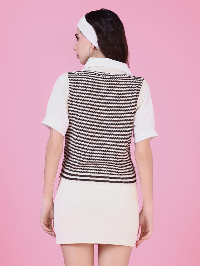 women self design short sleeves top - 21515127 - Standard Image - 3