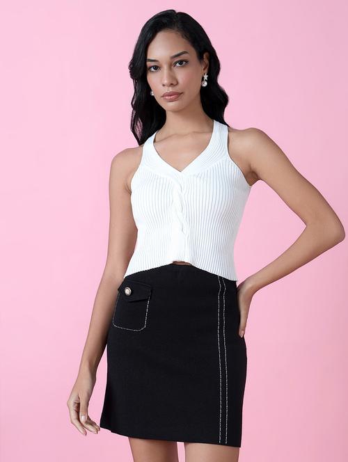 women white solids sleeveless top - 21515144 - Standard Image - 0