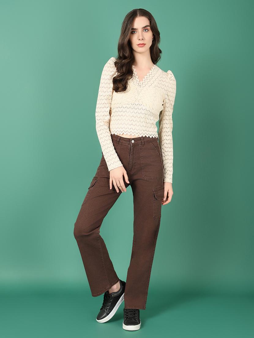 women beige self-designed regular top - 21515151 - Standard Image - 5