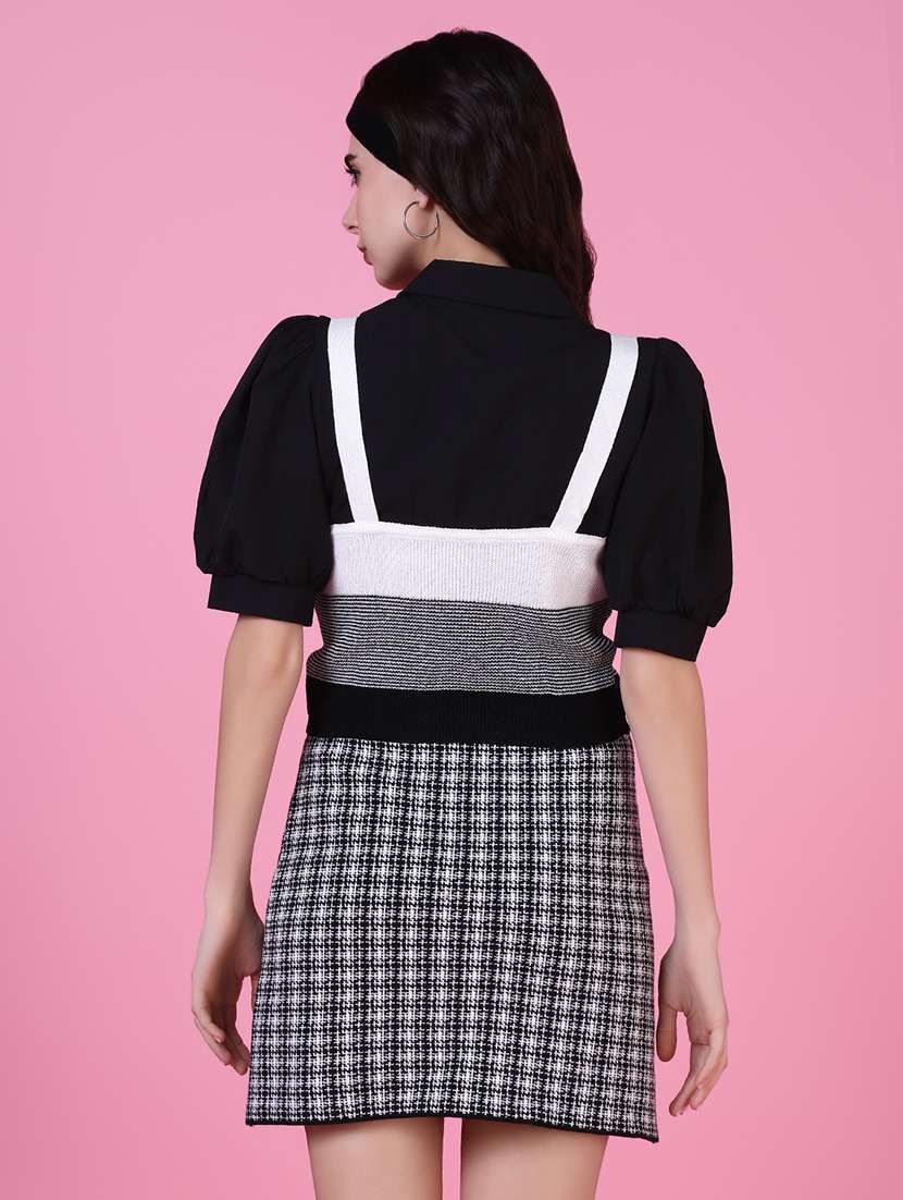 women self design short sleeve shirt top - 21515157 -  Standard Image - 3