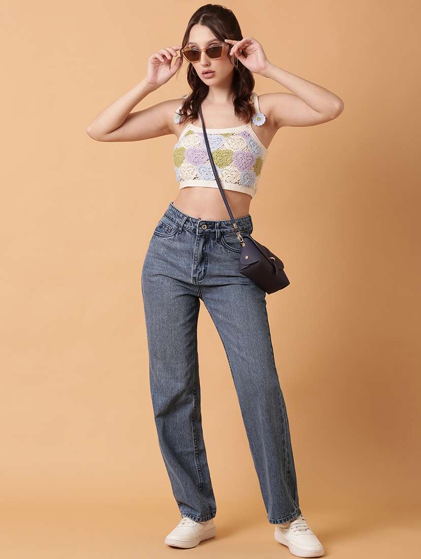 women sleeveless crochet crop top - 21515163 -  Standard Image - 5