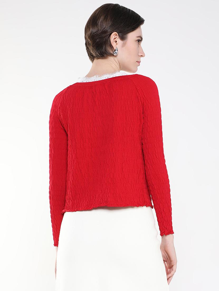 women red solid regular top - 21515192 - Standard Image - 3