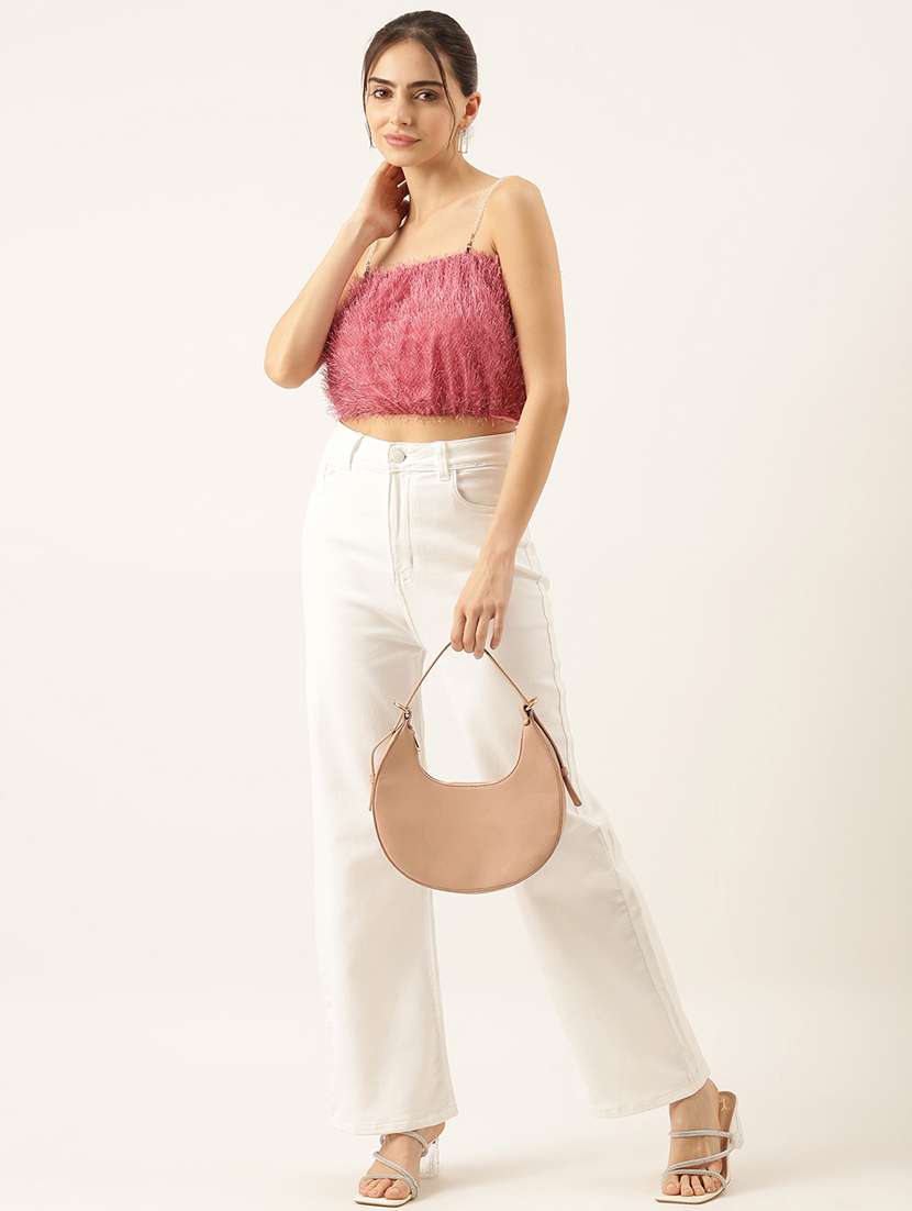 women mauve fur tube top - 21515200 -  Standard Image - 5