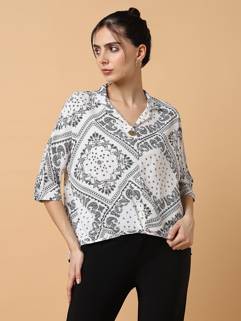 women white graphic printed regular top - 21515219 -  Zoom Image - 0