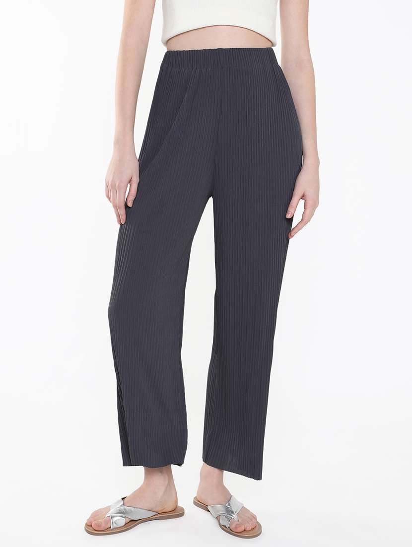 women steel grey wide leg trouser - 21515226 -  Zoom Image - 0