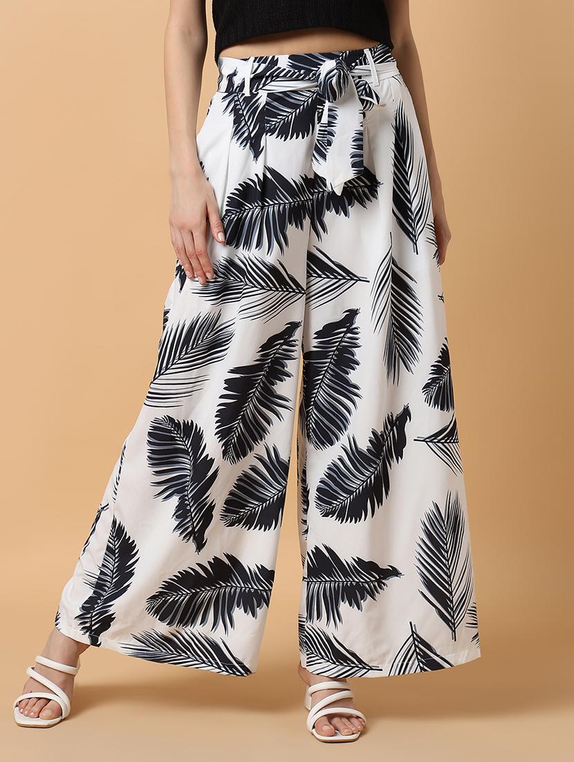 women white crepe wide leg trouser - 21515236 -  Zoom Image - 0