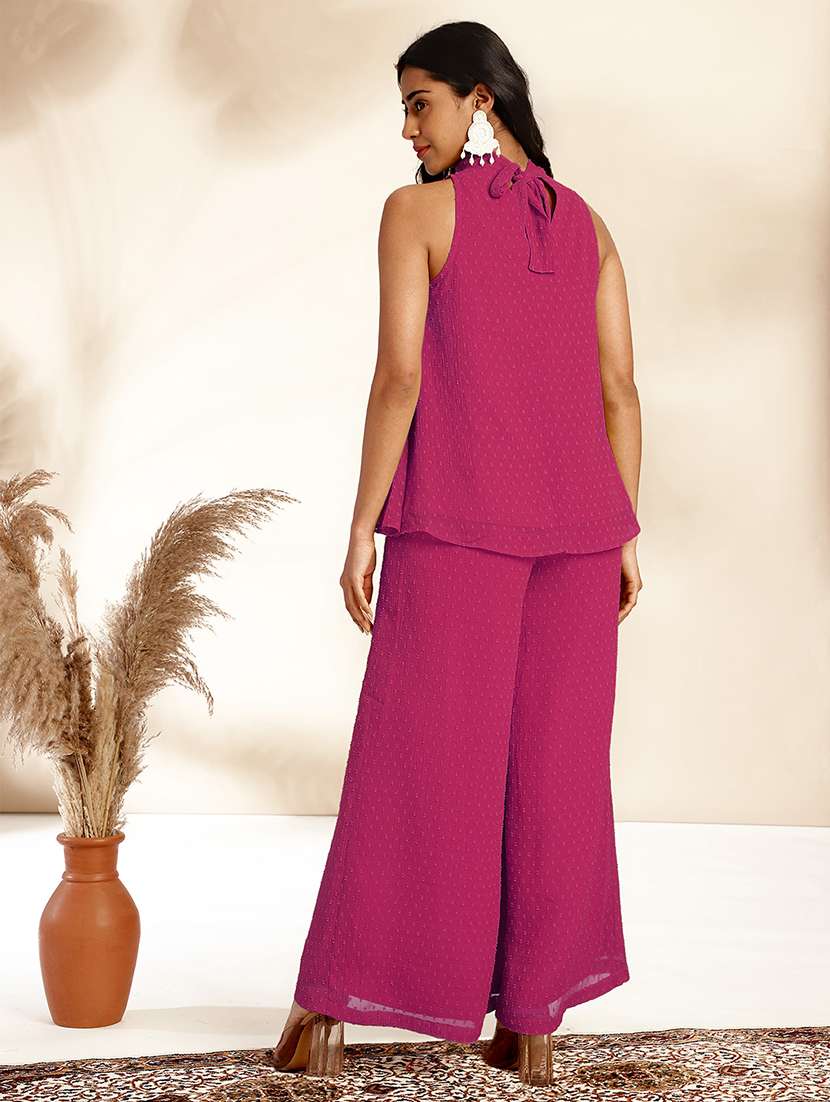women pink self-designed co-ord set - 21515269 - Standard Image - 3