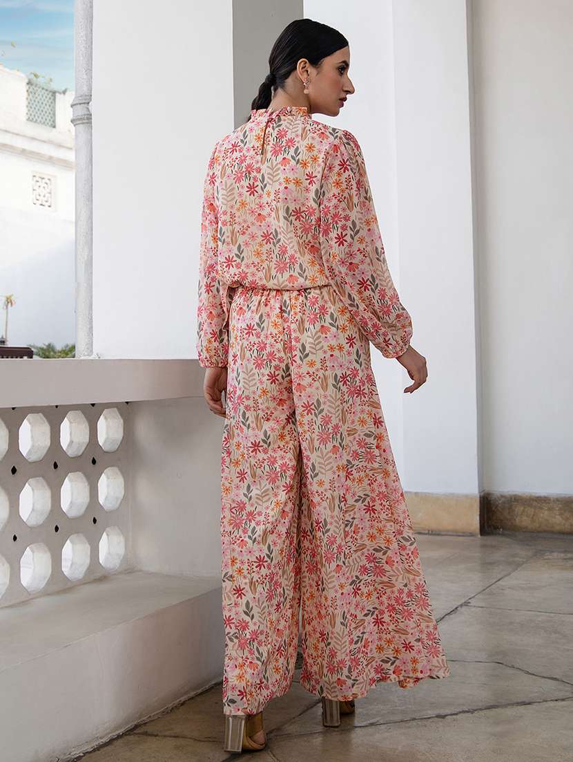 women beige floral printed co-ord set - 21515291 -  Standard Image - 3