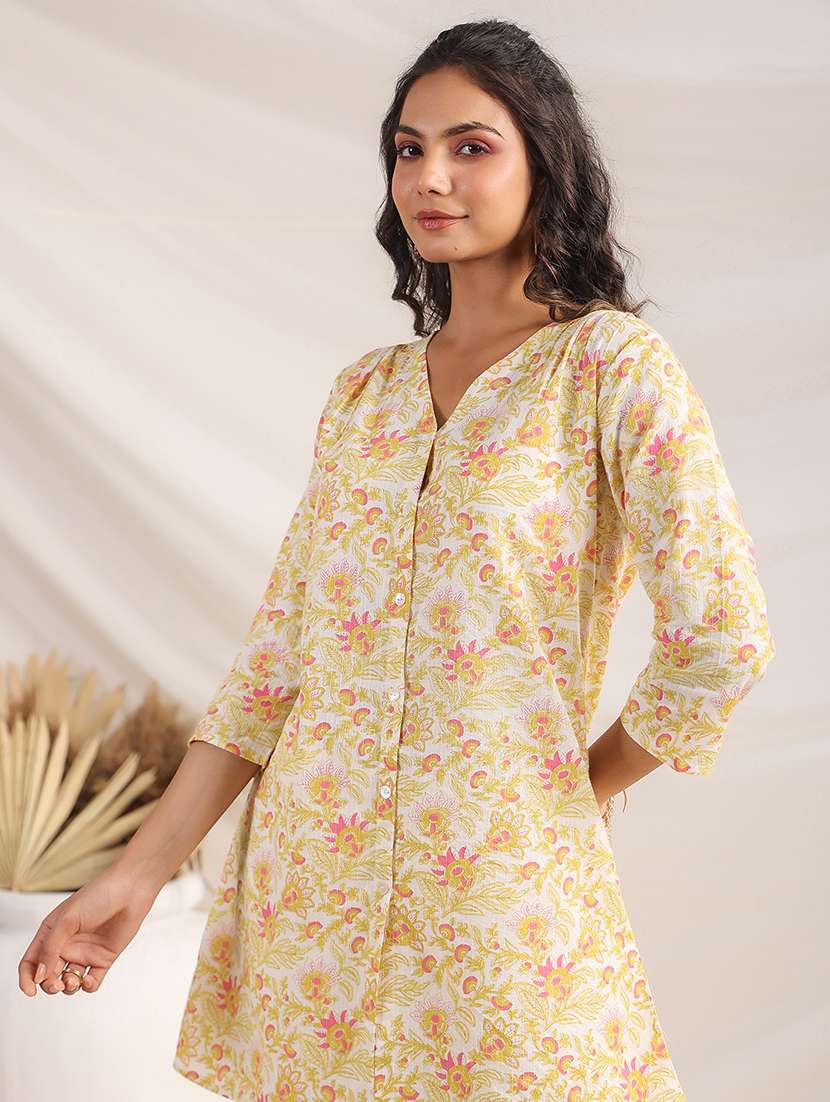 women off white floral printed co-ord set - 21515294 -  Standard Image - 5