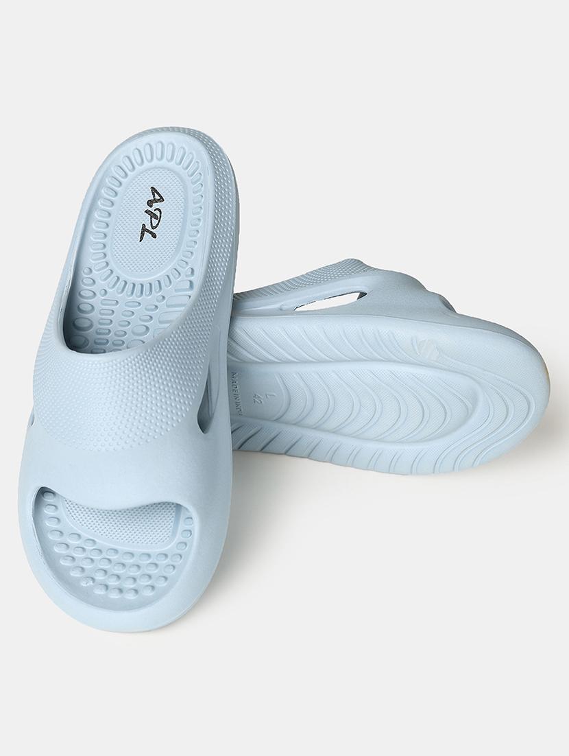 men blue slip on slippers - 21515305 - Standard Image - 3