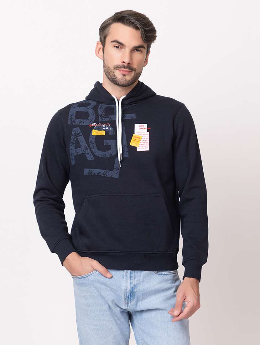 men long sleeves placement print sweatshirt - 21515317 - Zoom Image - 0
