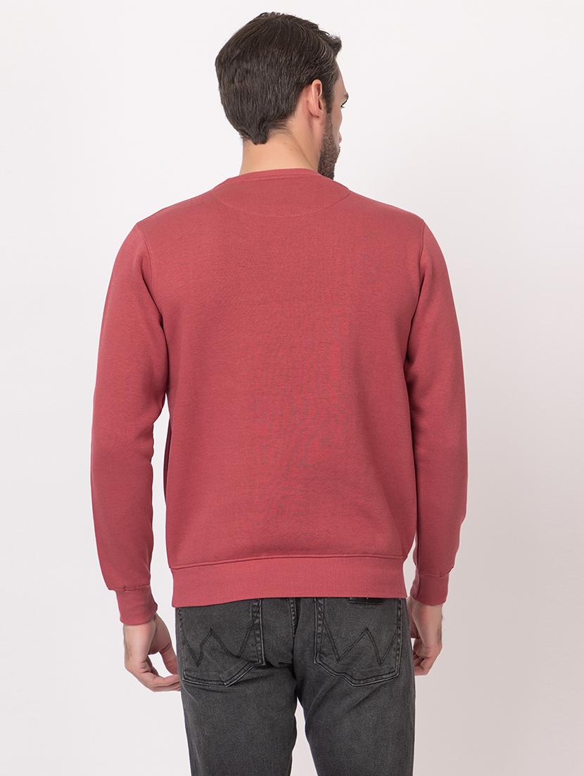 men peach cotton chest print sweatshirt - 21515321 - Standard Image - 3