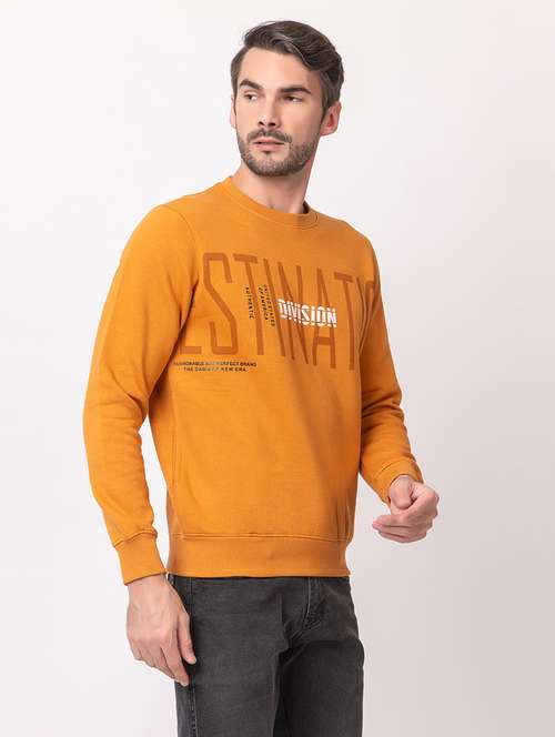 men cotton chest print sweatshirt - 21515328 - Standard Image - 0