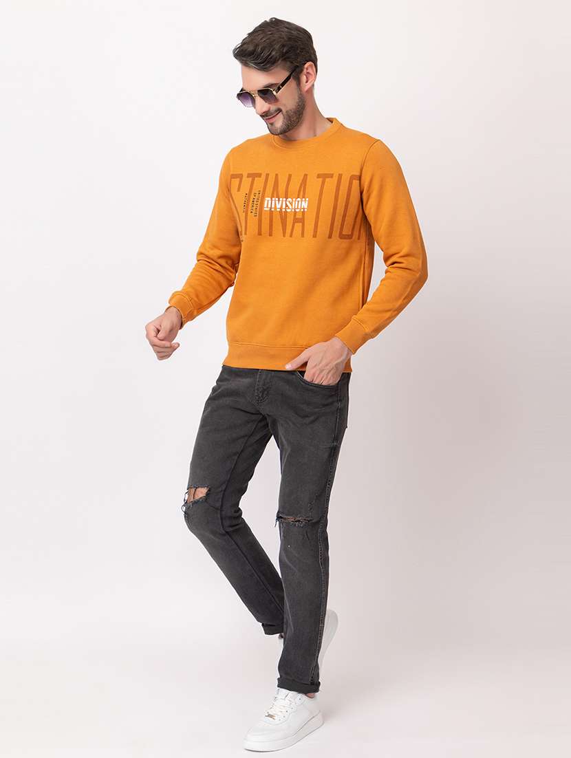 men cotton chest print sweatshirt - 21515328 - Standard Image - 3
